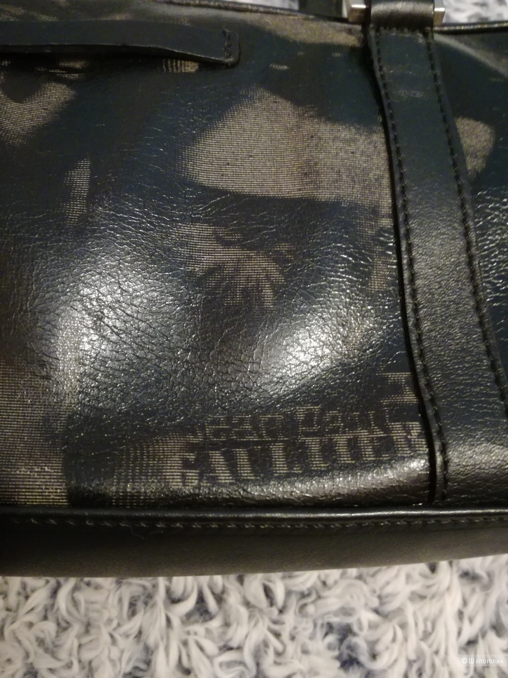 Jean Paul Gaultier Maroquinerie сумка кожаная 34,5*12,5*5