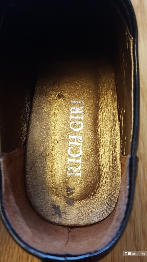 Лаковые туфли из натуральной кожи, размер 40