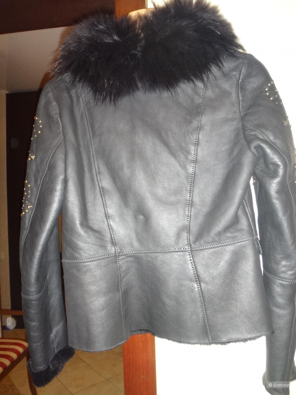 Куртка кожаная 44-46 размер Италия