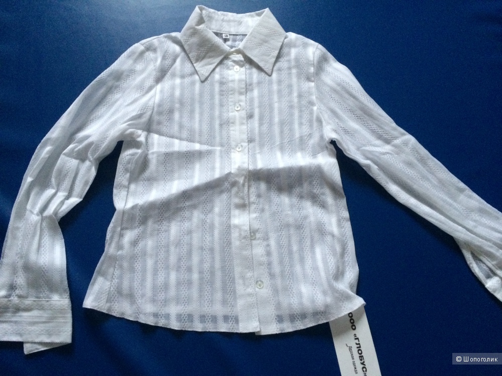 Новая белая блузка для девочки на 122-128