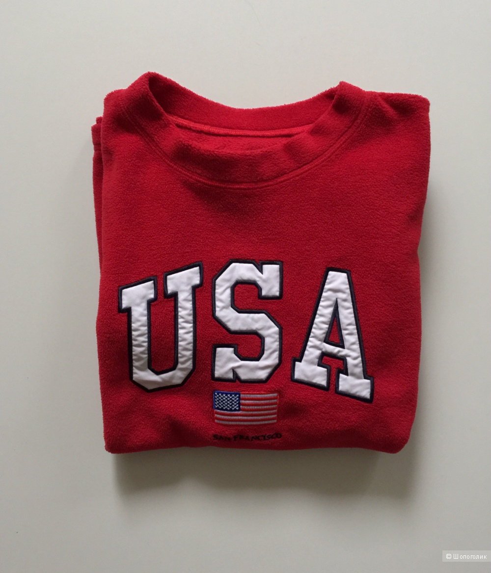 Красный свитшот USA марки Navy & RED размер L