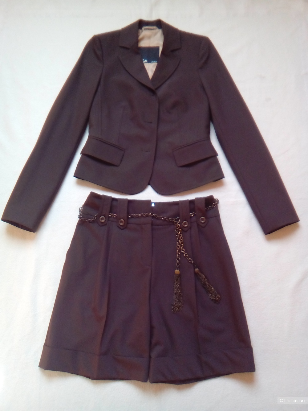 Костюм: пиджак шорты BGN, коричневый, 42-44