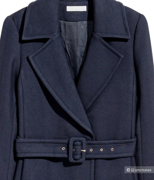 Синее легкое пальто-тренч H&M 48разм