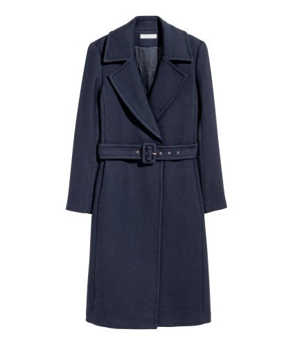 Синее легкое пальто-тренч H&M 48разм
