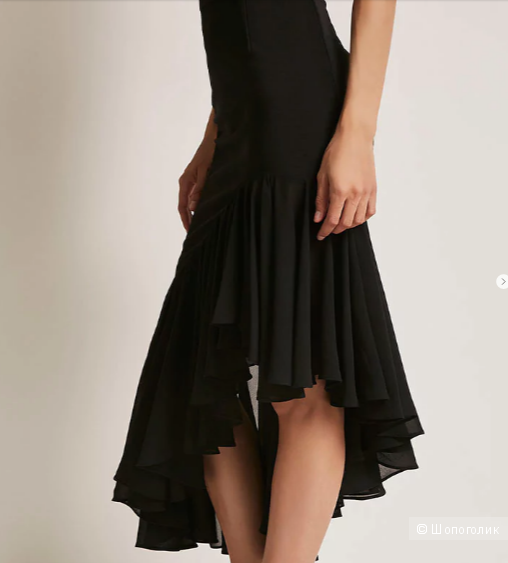 Шикарная юбка с шифоновым воланом Forever21 (Размер 46-48)