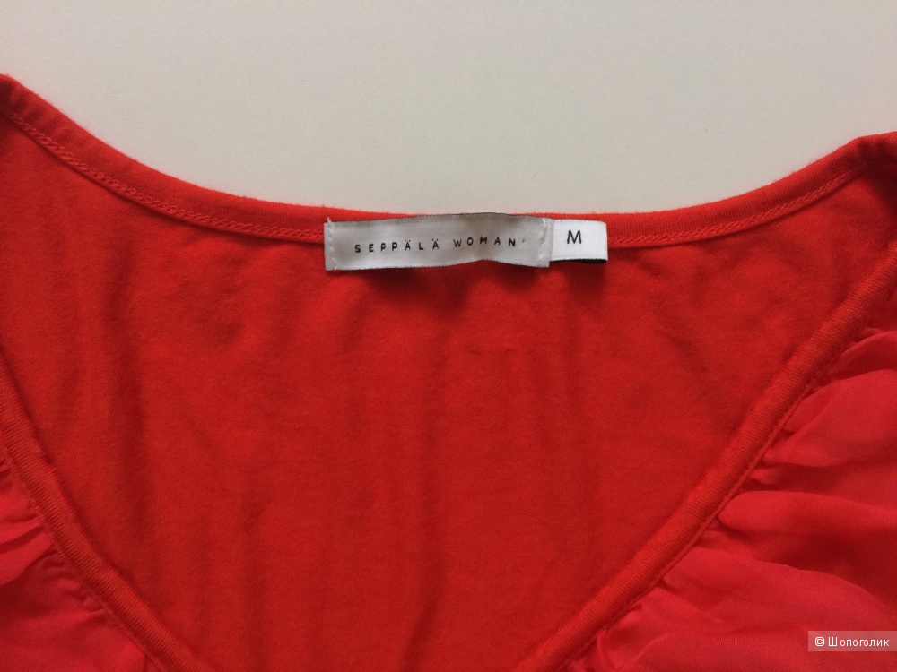 Красный топ с рюшей марки Seppala women размер M
