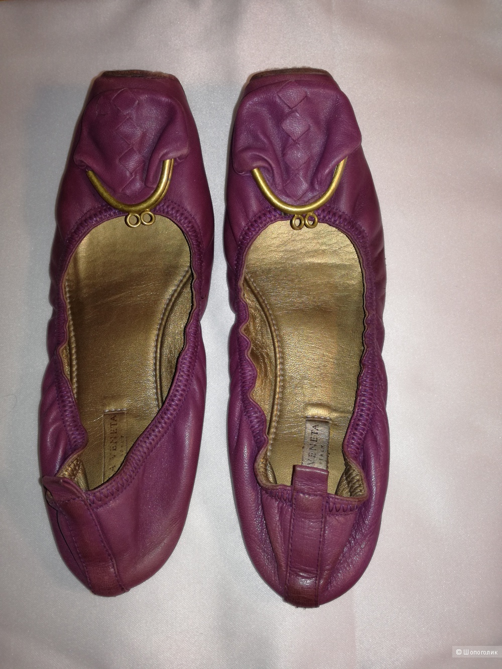 Bottega Veneta балетки кожаные 36-36,5 размер