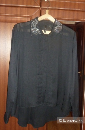 Блузка шифоновая черная MNG размер М