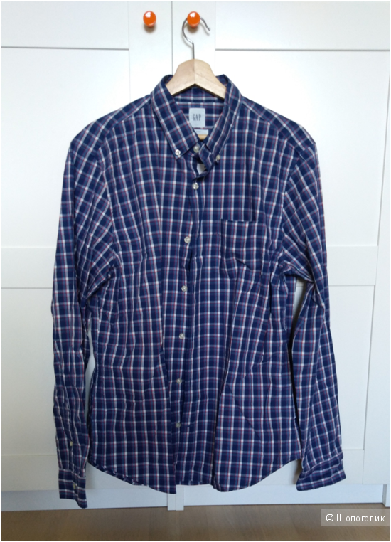 Брендовая мужская рубашка GAP Slim Fit L (наш 52-54, 54 размер)