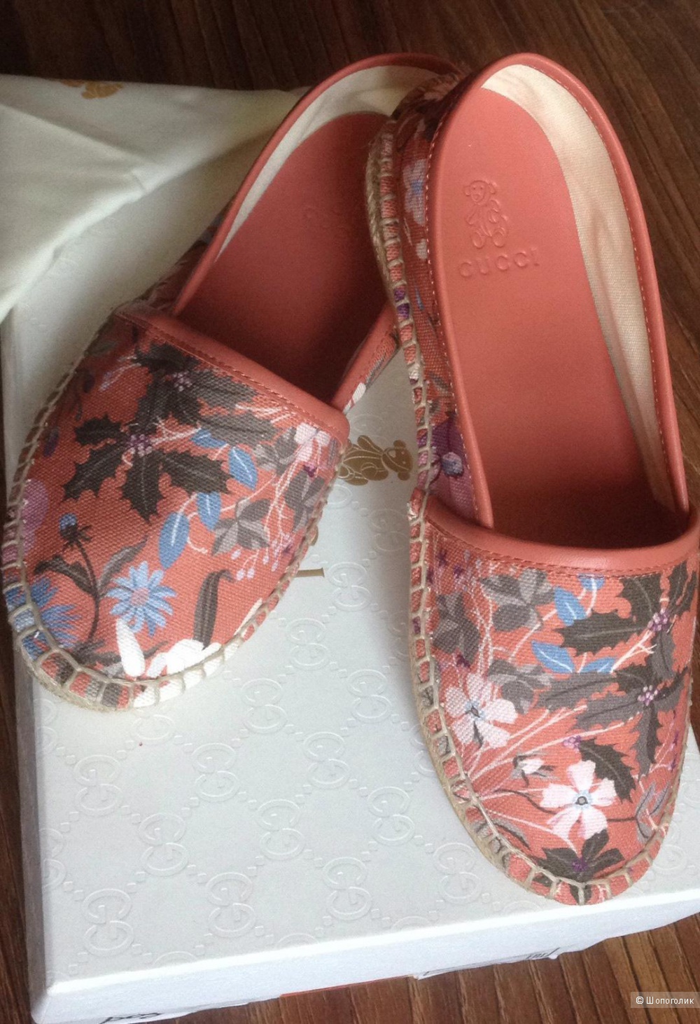 GUCCI эспадрильки для девочки "люкс" бренда р.33 Новые.Оригинал