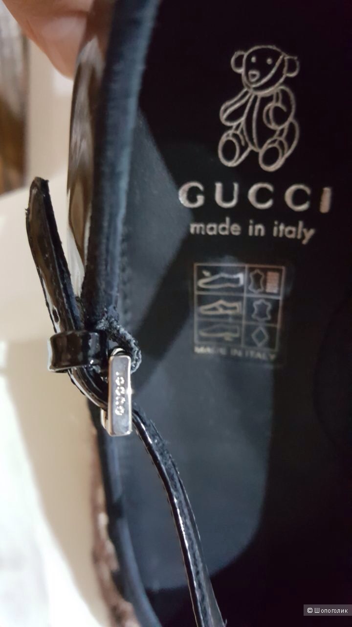 GUCCI туфельки-балетки для девочки "люкс" бренда р.33 Новые.Оригинал