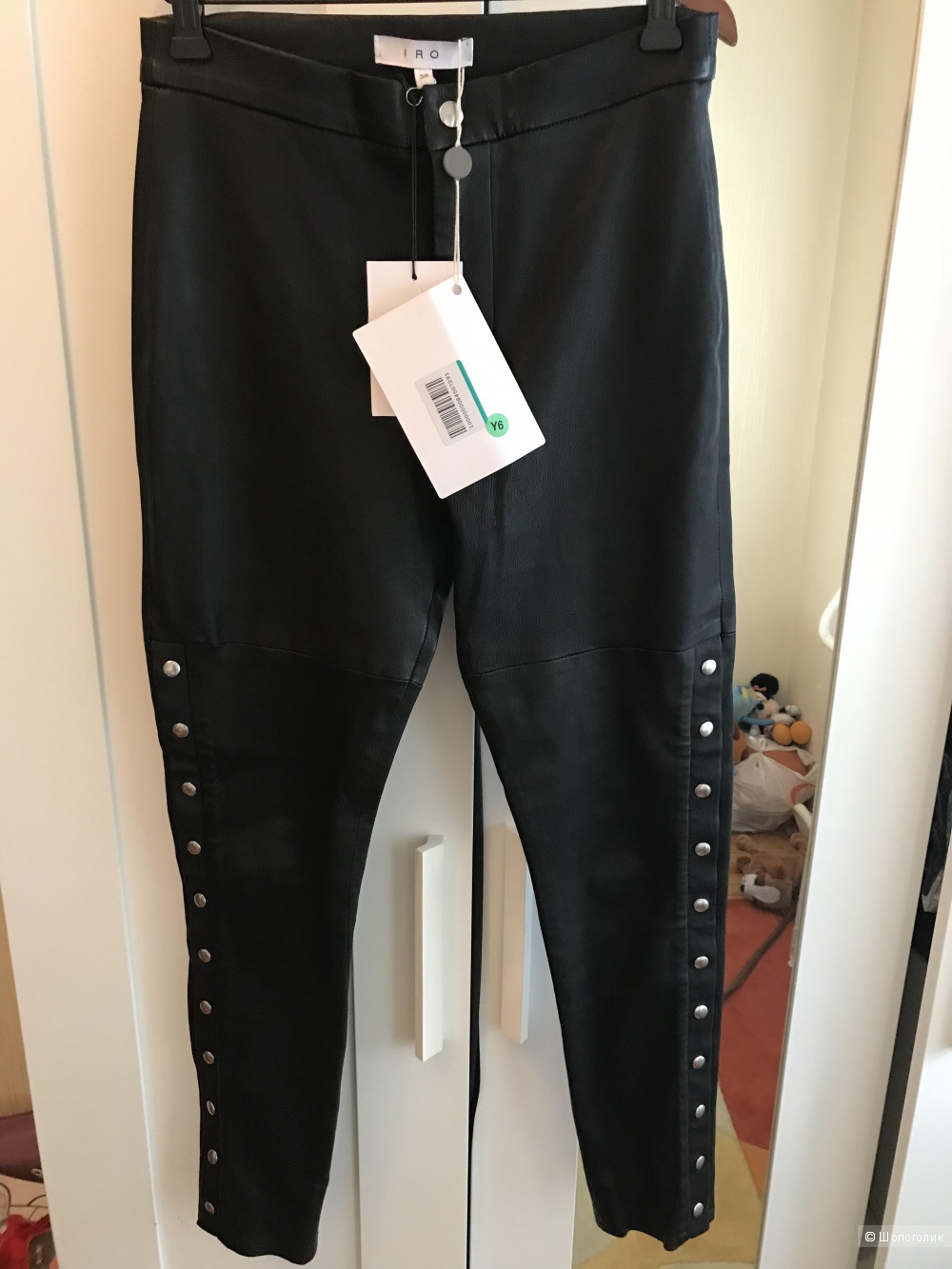 Новые Кожаные брюки IRO, 38 Fr