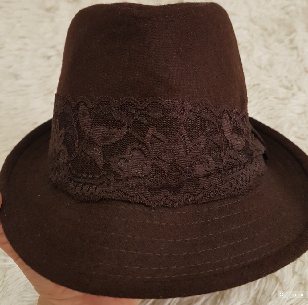 Женская фетровая шляпа Федора р.56-57