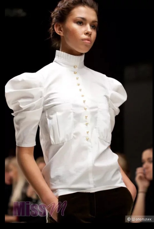Zara Woman: стильная блузка с рукавами-буфами, М