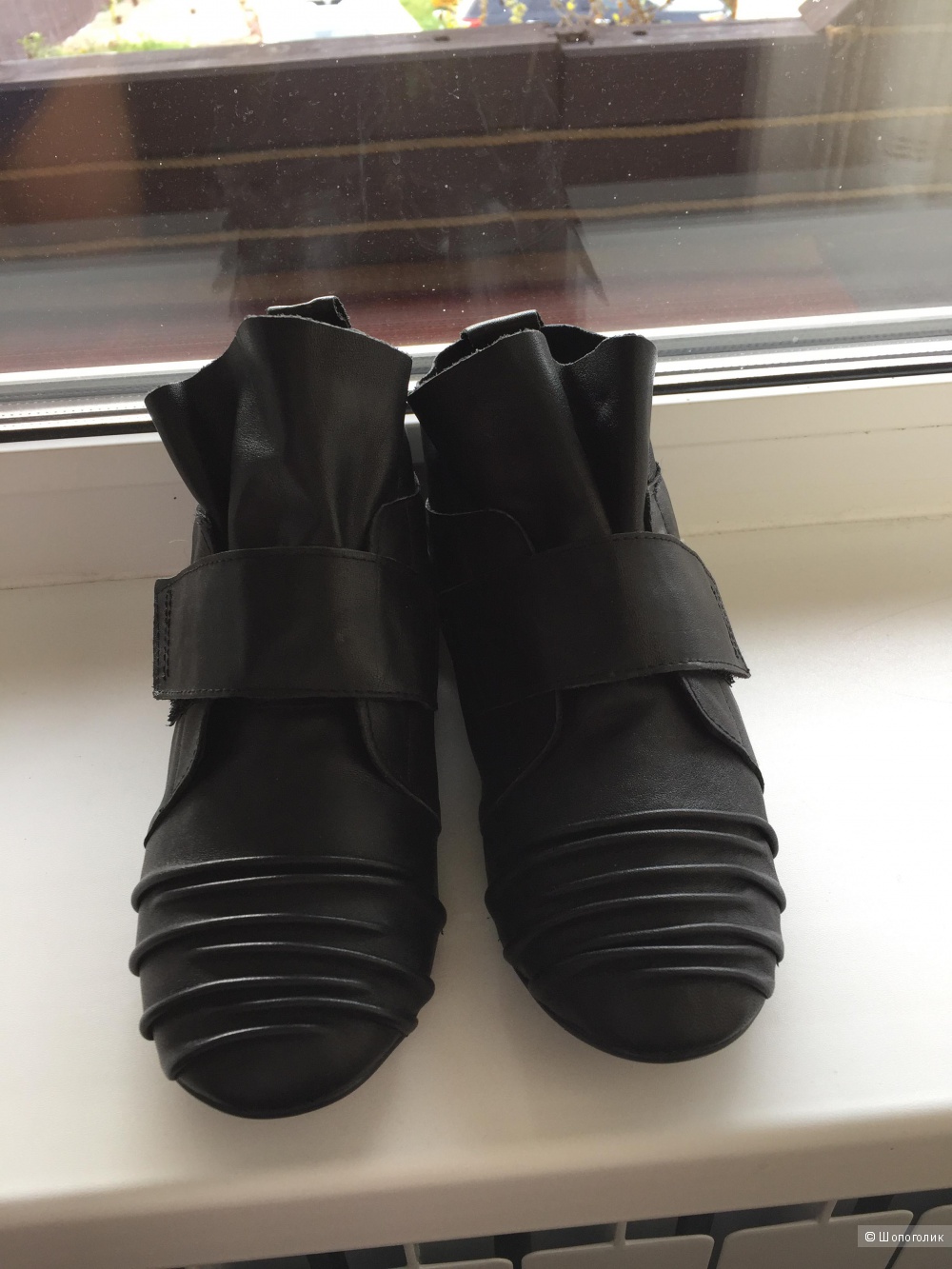 Кожаные женские ботинки, 23 см