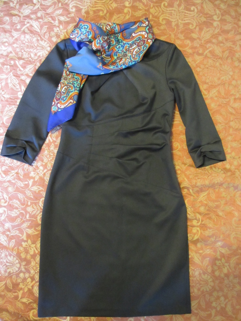 Темно-синее платье, 44 размер
