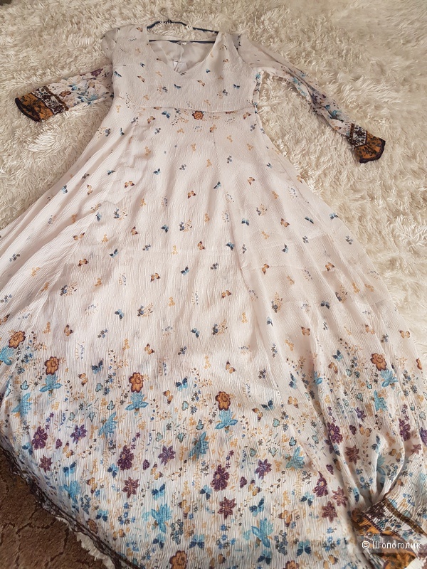 Платье макси с принтом в стиле фолк  Glamorous Petite 46 р.