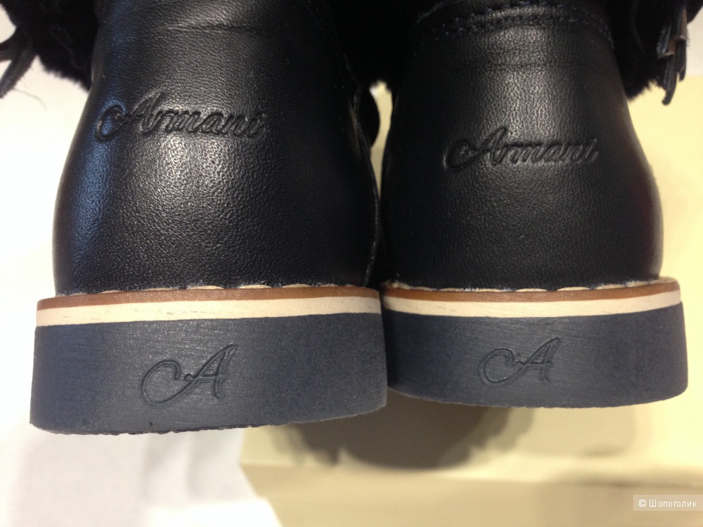 ARMANI детские зимние сапожки на натуральном меху р.25 Новые.Оригинал