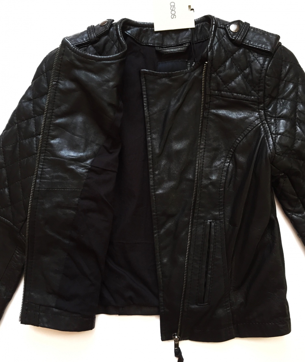 Кожаная куртка ASOS, новая, размер UK8 (XS / 38-40)