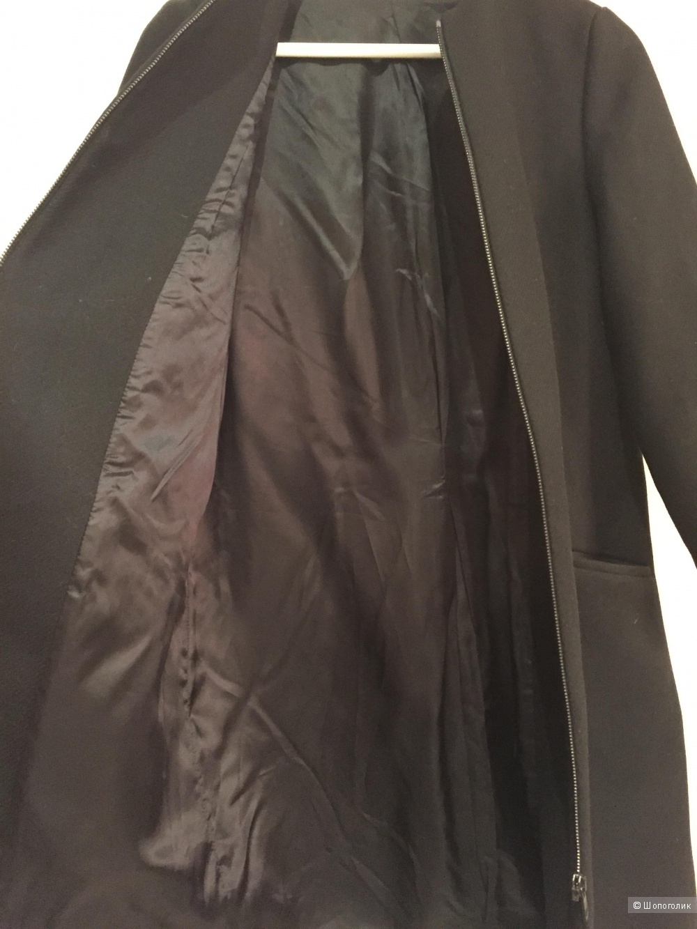 Черное пальто zara в размере S
