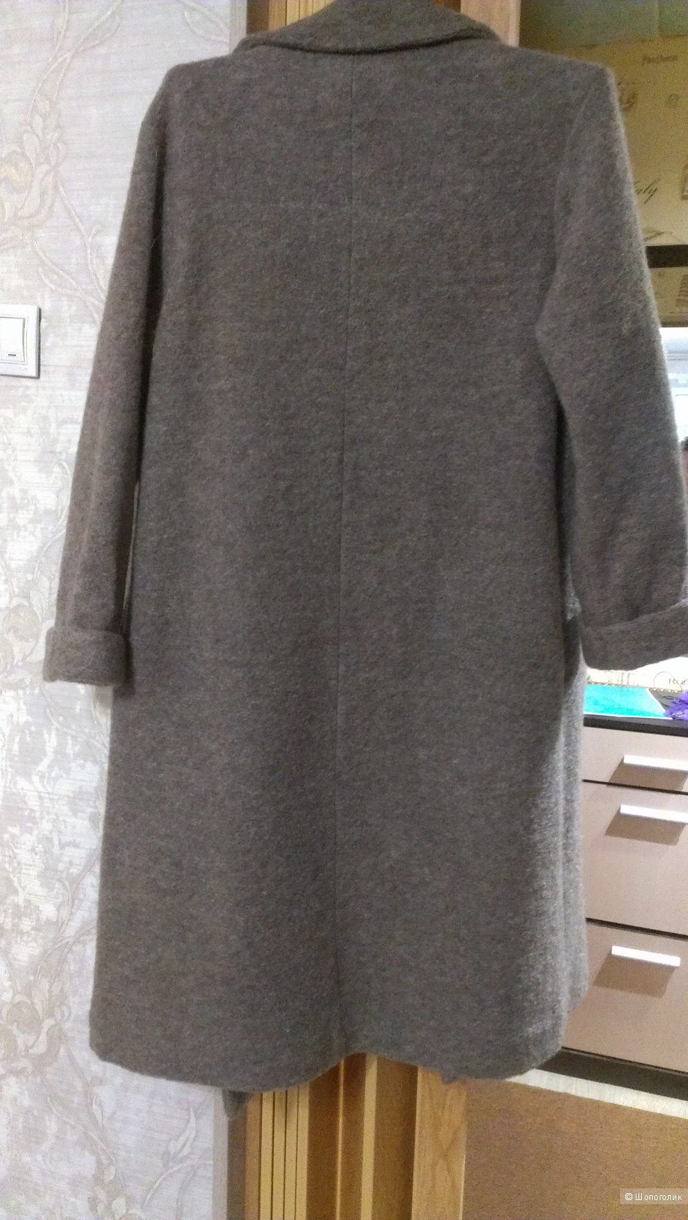 Трикотажное оversize-пальто из шерстяной смеси ASOS, UK 6