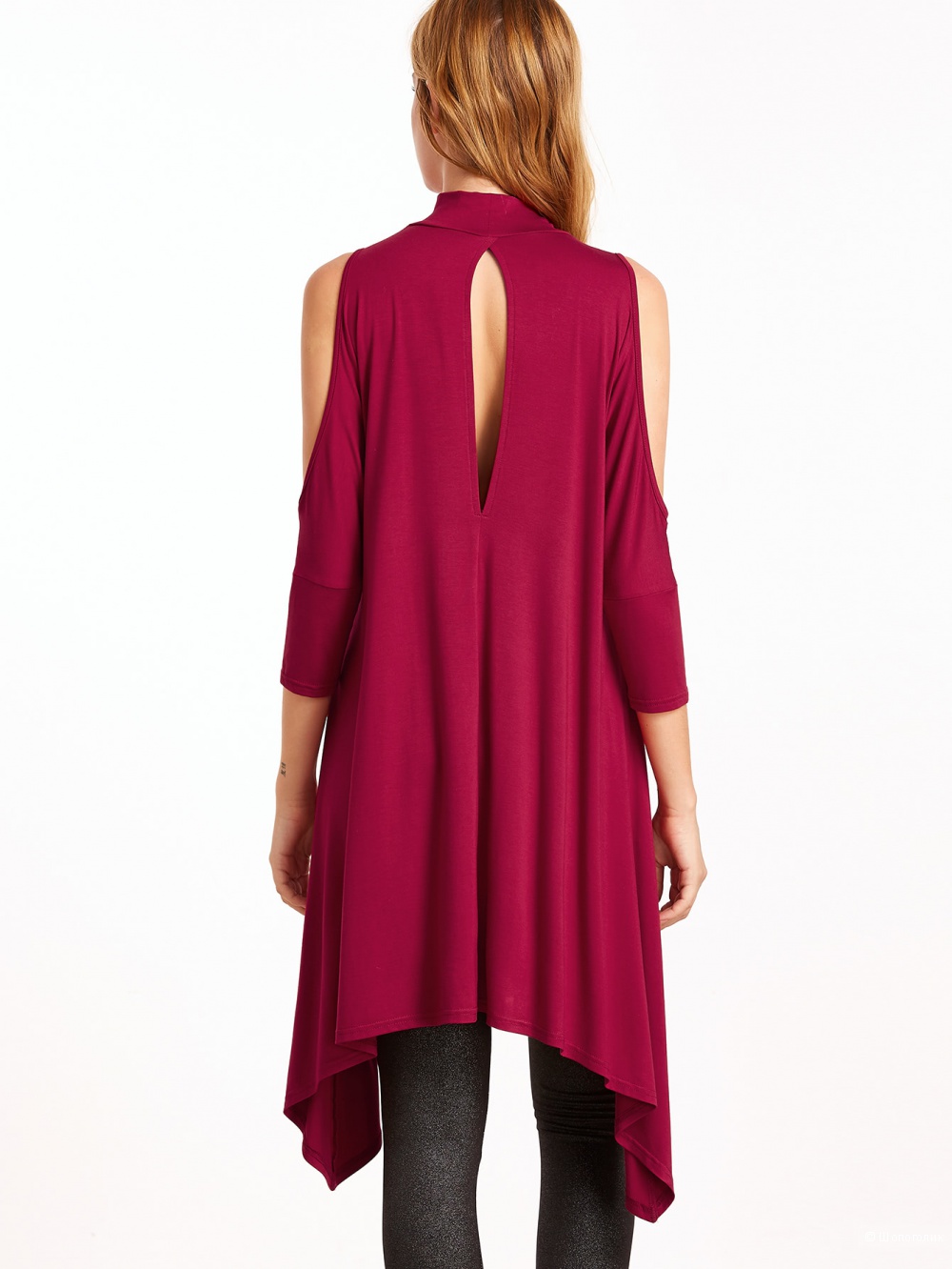 Новое красное платье-туника с открытыми плечами,  размер M-XL