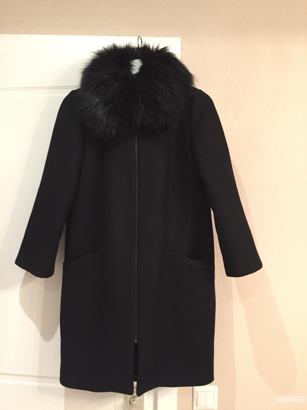 Черное пальто zara в размере S