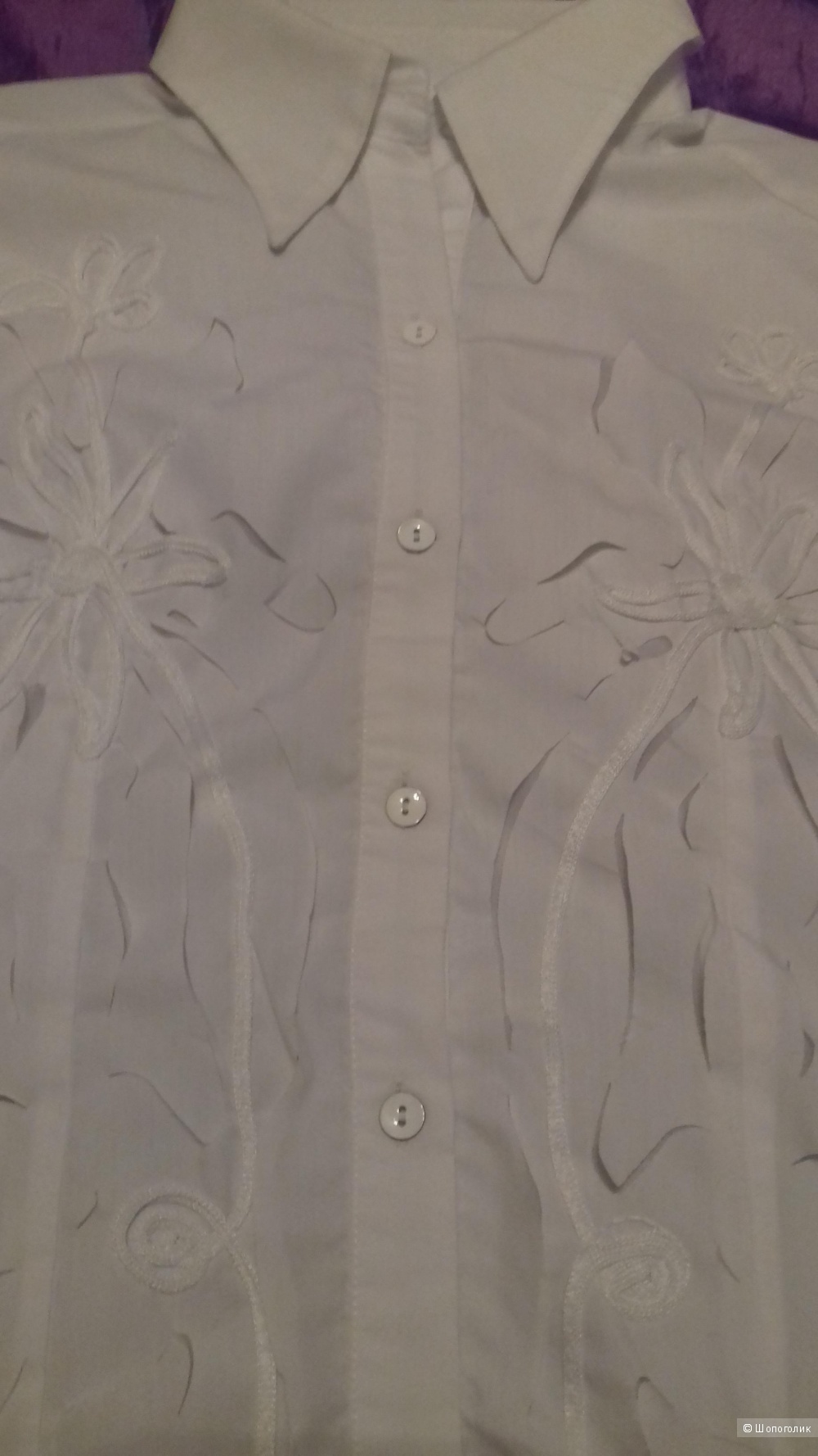 Красивая белая блузка MARGO на 44- 46 размер