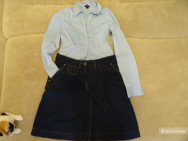 Джинсовая юбка "Massimo Dutti", размер 42-44, б/у
