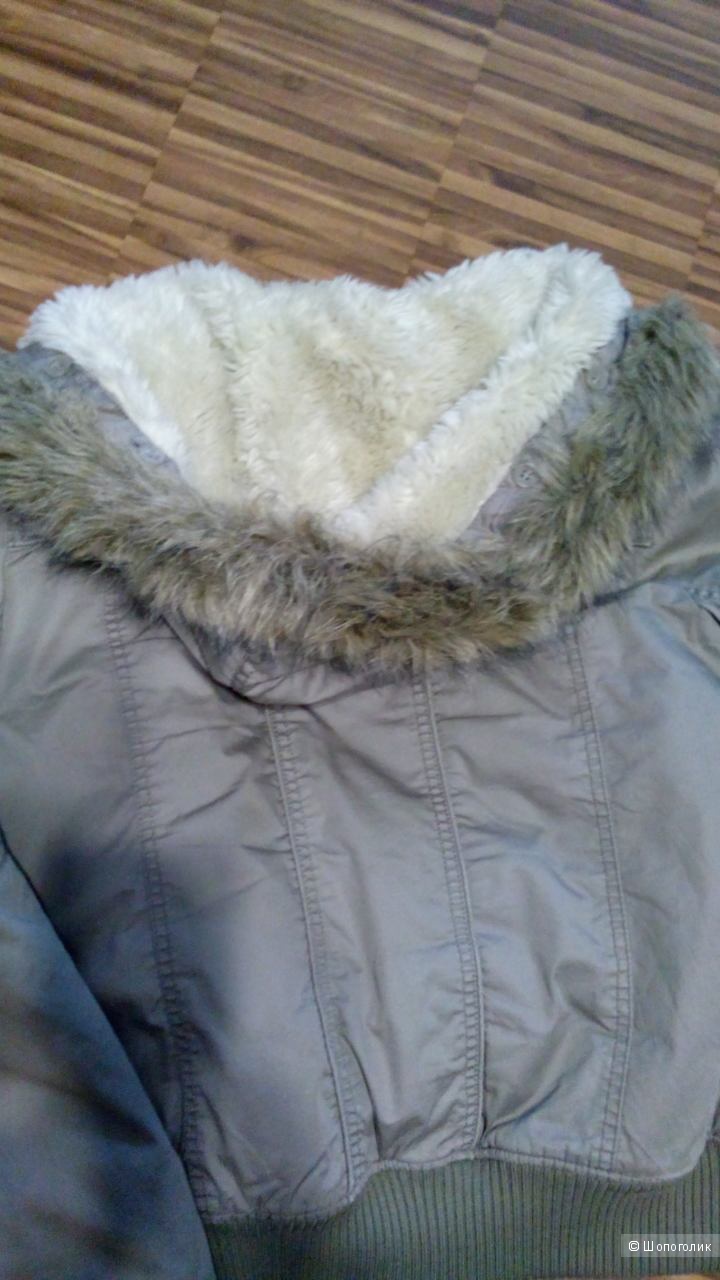 Женская куртка-Аляска на искусственном меху.Only в размере l, российский размер 46-48