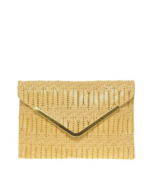 Клатч ASOS Weave Metal Bar Clutch, новый