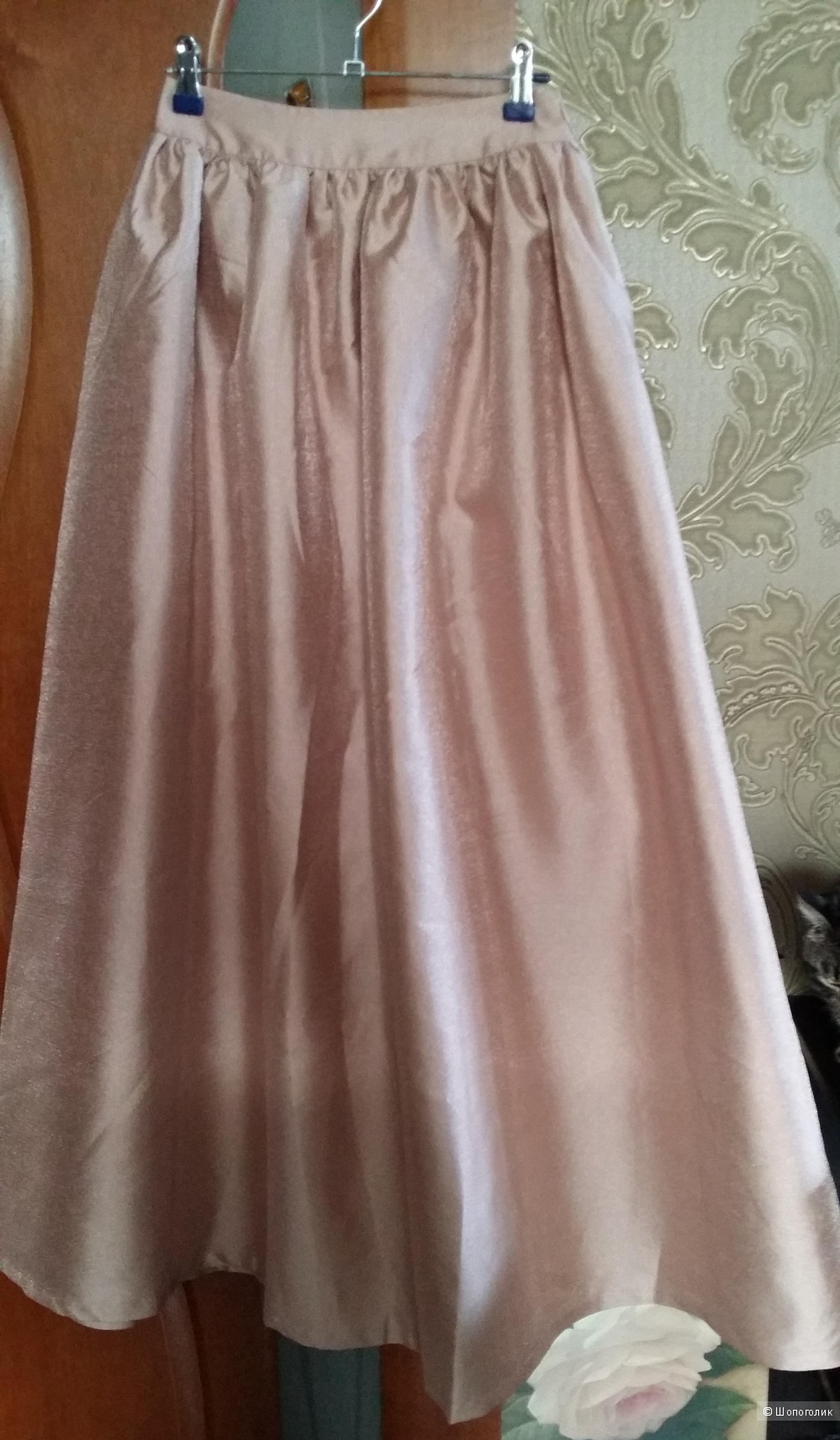 Длинная  юбка нежнейшего оттенка "пыльной" розы La Reine Blanche 42 размера