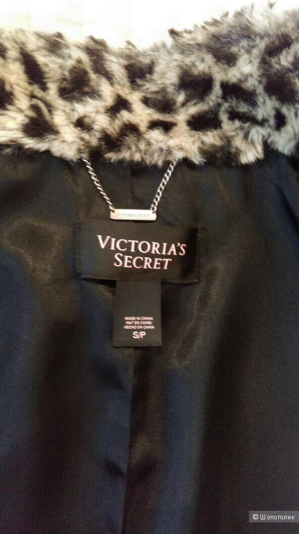 Пальто меховое Leopard-print Faux-fur Coat, Victoria`s secret размер S