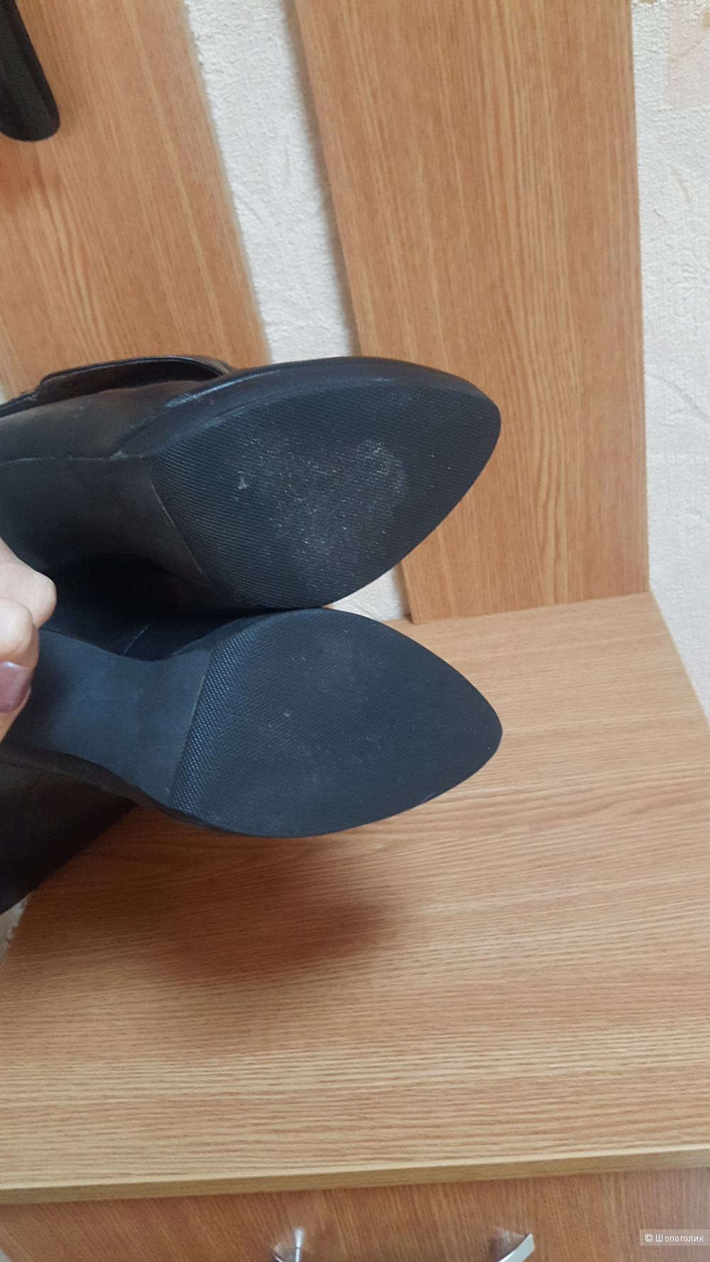 Демисезонные черные кожаные сапоги graciana оригинал 36 размер