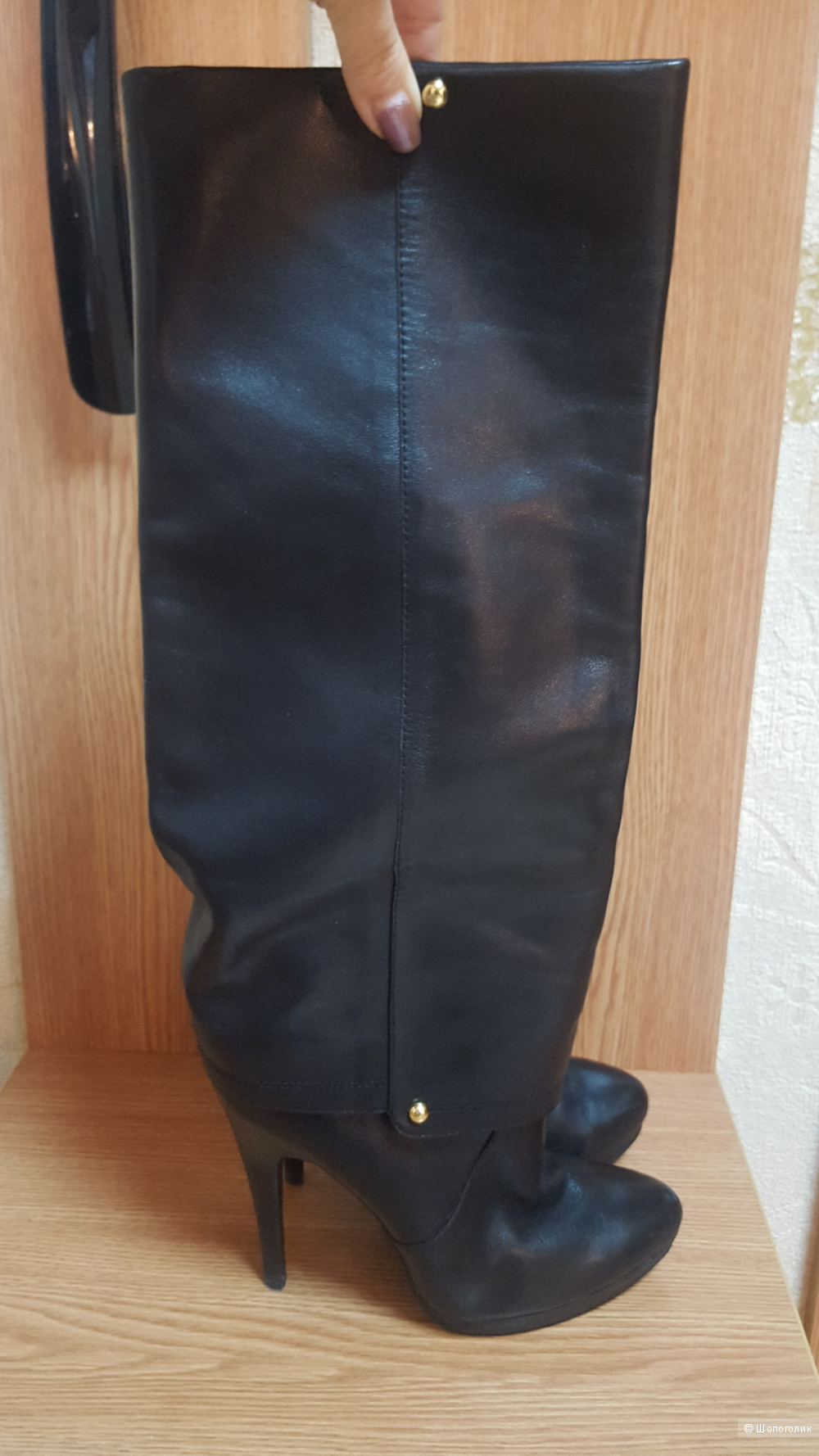 Демисезонные черные кожаные сапоги graciana оригинал 36 размер