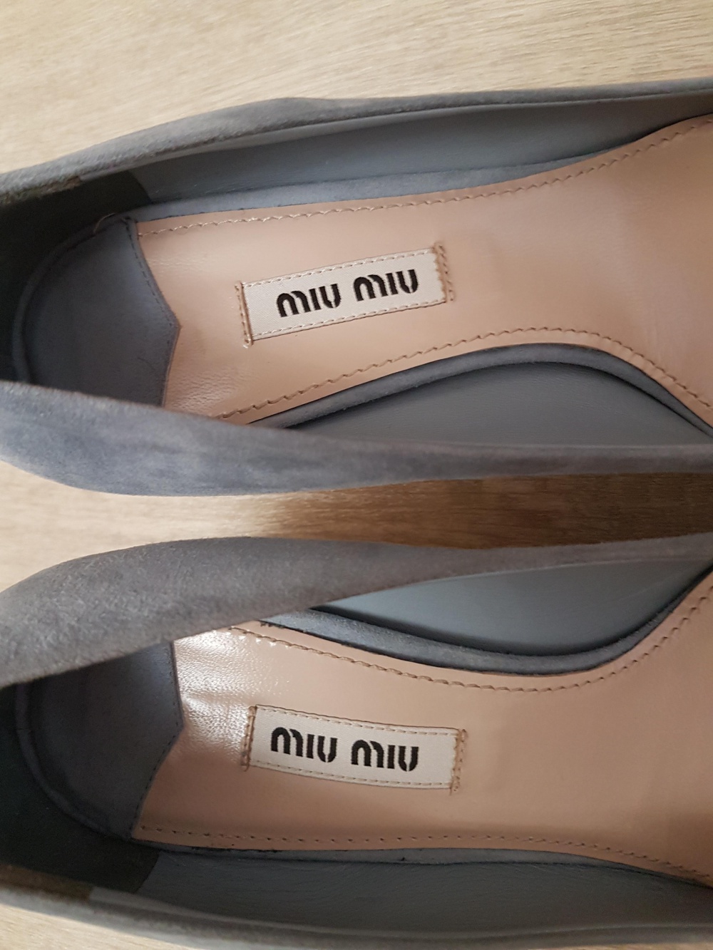 Замшевые лодочки Miu Miu, размер 38.5