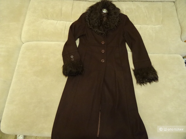Пальто со съёмным мехом "Filo", размер 44, б/у