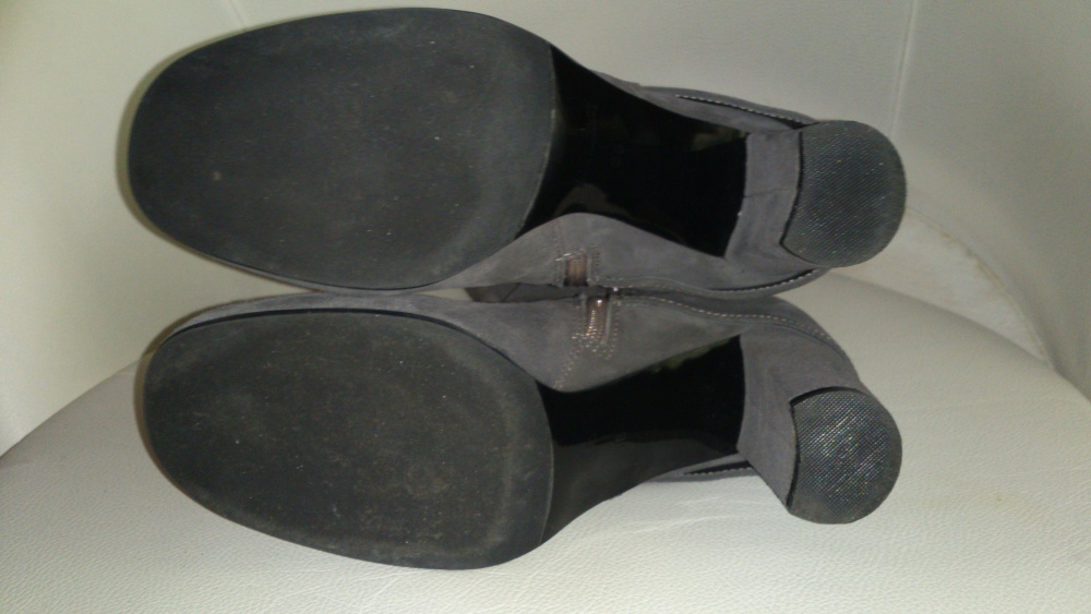 Сапоги замшевые тёмно-серые  ALBA, размер 38