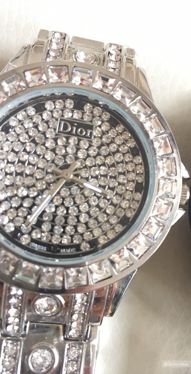 Часы со стразами, реплика,  бренд: Dior