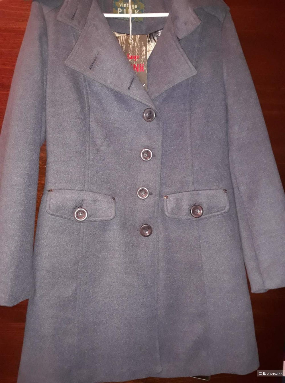Пальто с поясом vintage PINK.раз.48