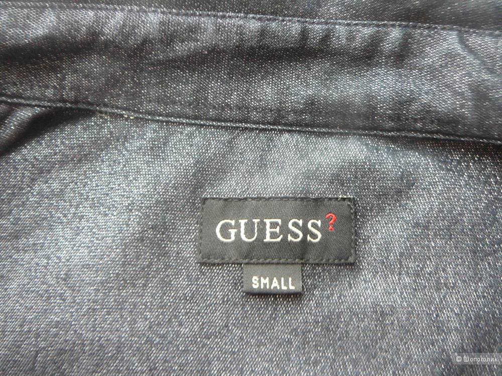 Стрейтч-рубашка под джинсу с переливающимся блеском GUESS р42