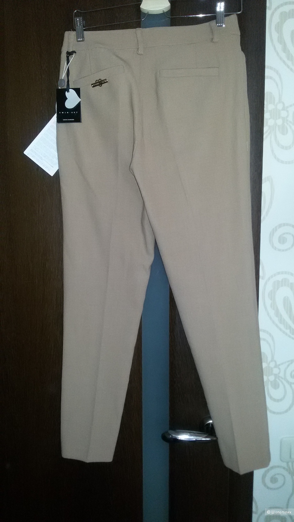 Бежевые классические брюки с шерстью Twin Set 42-44 made in Italy