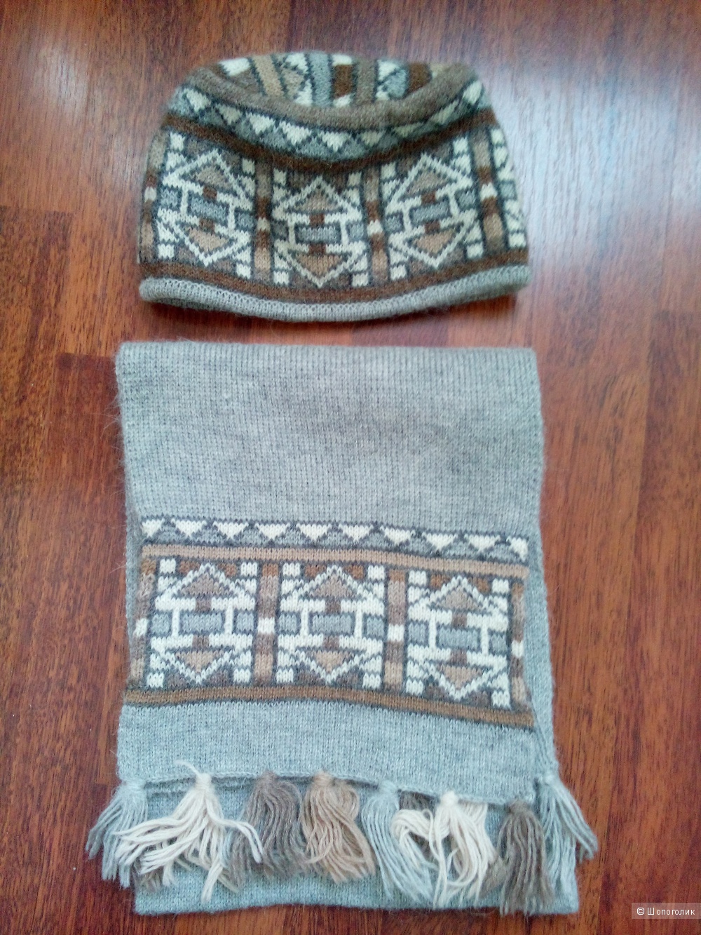 Комплект шапка и шарф Австралия (альпака-шерсть)