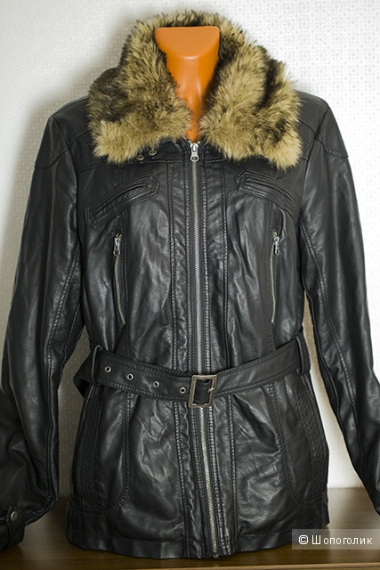 Куртка женская, кожаная, размер 50-52