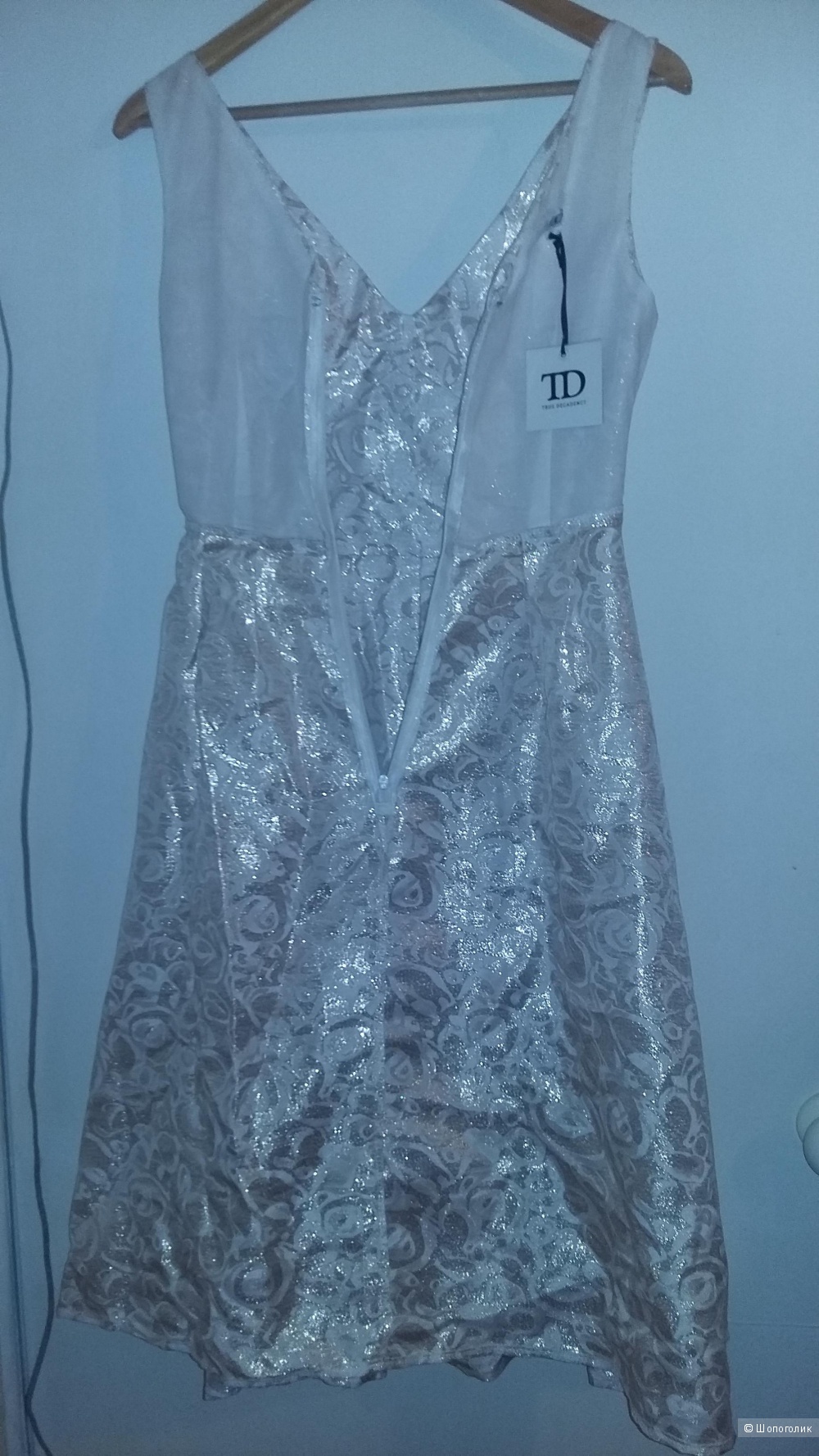 Коктейльное жаккардовое платье True Decadence, размер UK 8