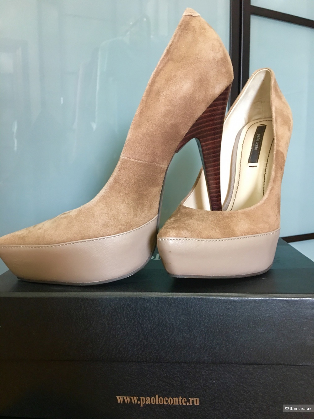 Новые Туфли замшевые+кожа, Paolo Conte, 39 размер