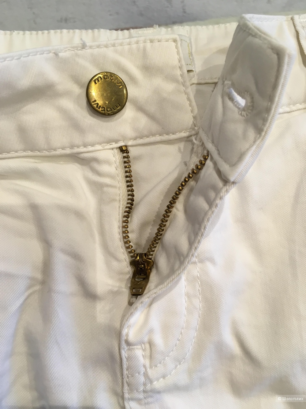 Белая хлопковая мини-юбка Motivi, 44-46 размер