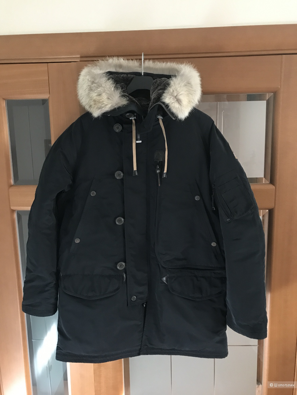 Мужской пуховик PARAJUMPERS черный, размер XXL