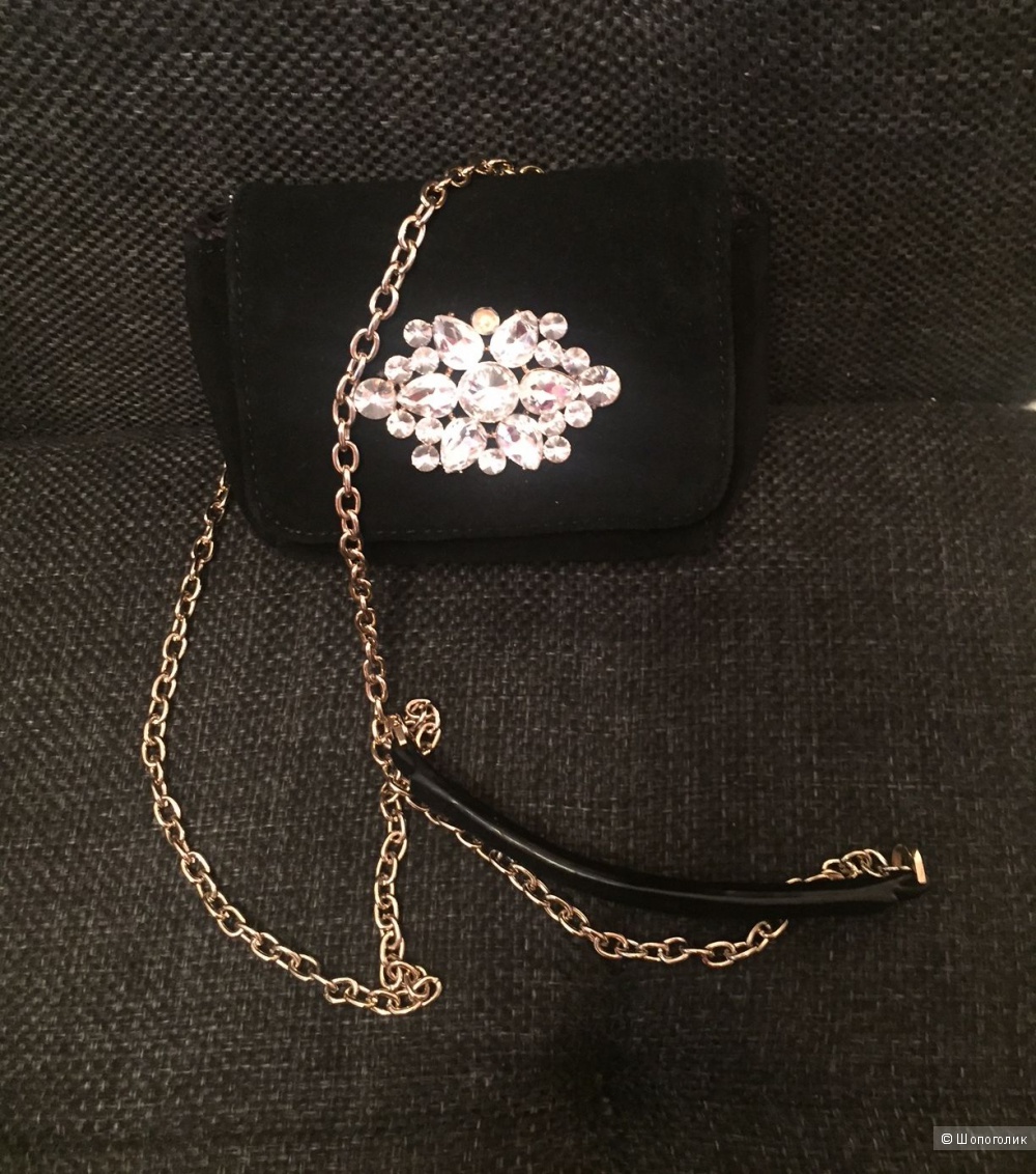 Сумочка crossbody из натуральной замши Love Republic