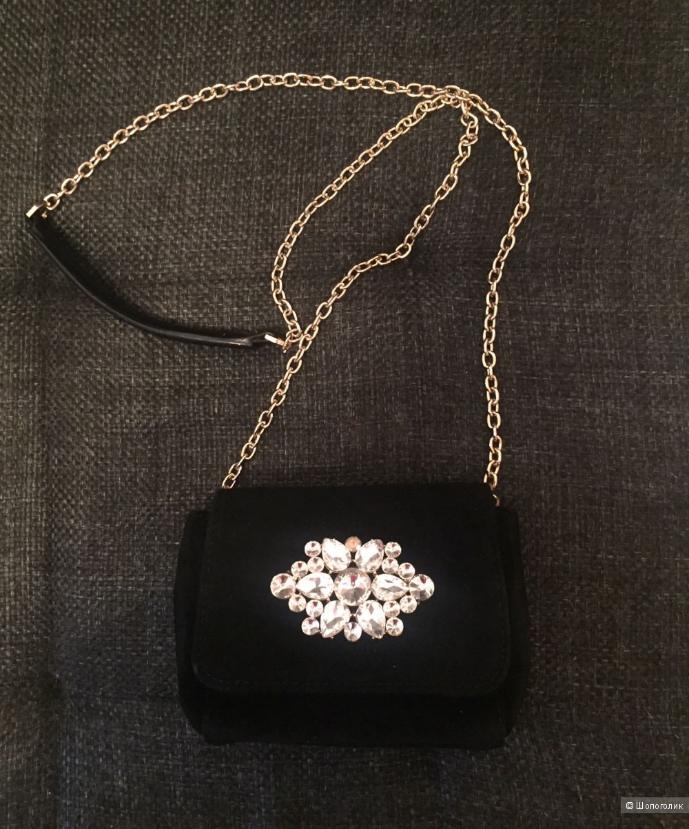Сумочка crossbody из натуральной замши Love Republic